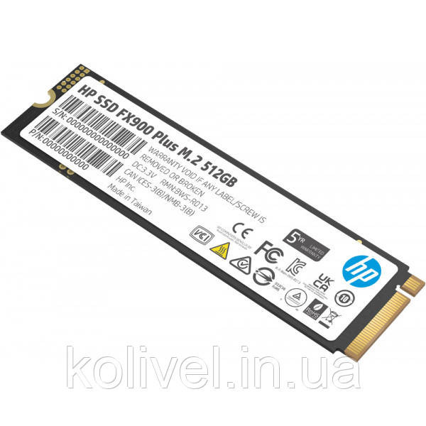 SSD 500GB HP FX900 Plus M.2 2280 PCI Ex Gen4 x4 3D NAND, Retail (7F616AA) Київ - фото 2