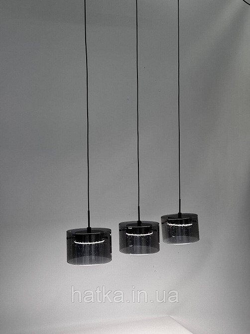 Підвісний світлодіодний світильник G 2922/3L 42W Димчасто-чорний Київ - фото 2