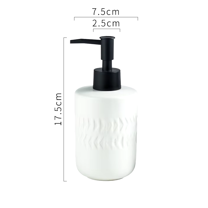 Дозатор для мила керамічний для ванної кімнати та кухні колір білий Кам'янець-Подільський - фото 3