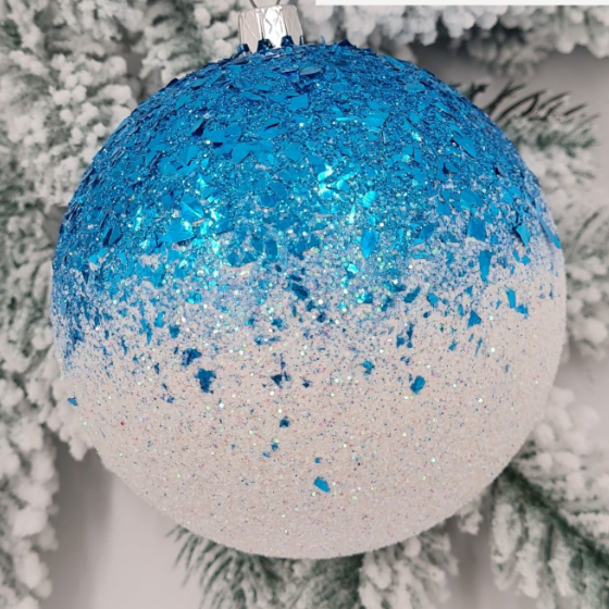 Ялинкова куля омбре луска d15см КС Житомир - изображение 3