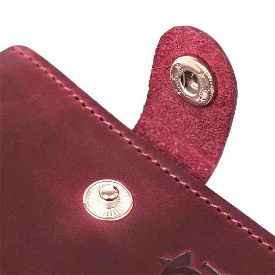 Женское винтажное портмоне Shvigel 16457 Бордовый Киев