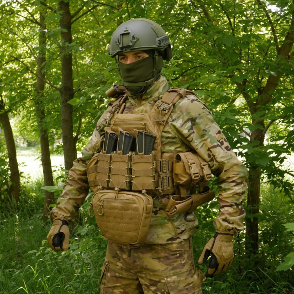 Тактична військова плитоноска з 8 підсумками штурмова плитоноска койот з швидким скидання матеріал кордура   WAR Львів - фото 10