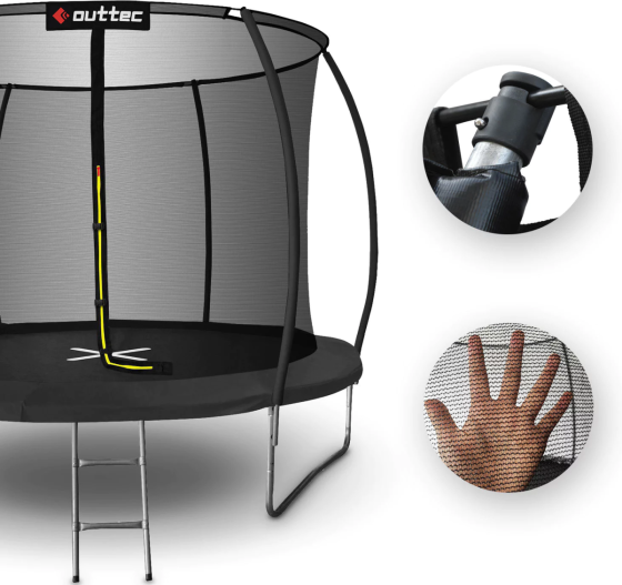 Батут OUTTEC Pumpkin с внутренней сеткой 10 футов 305 см черный Киев