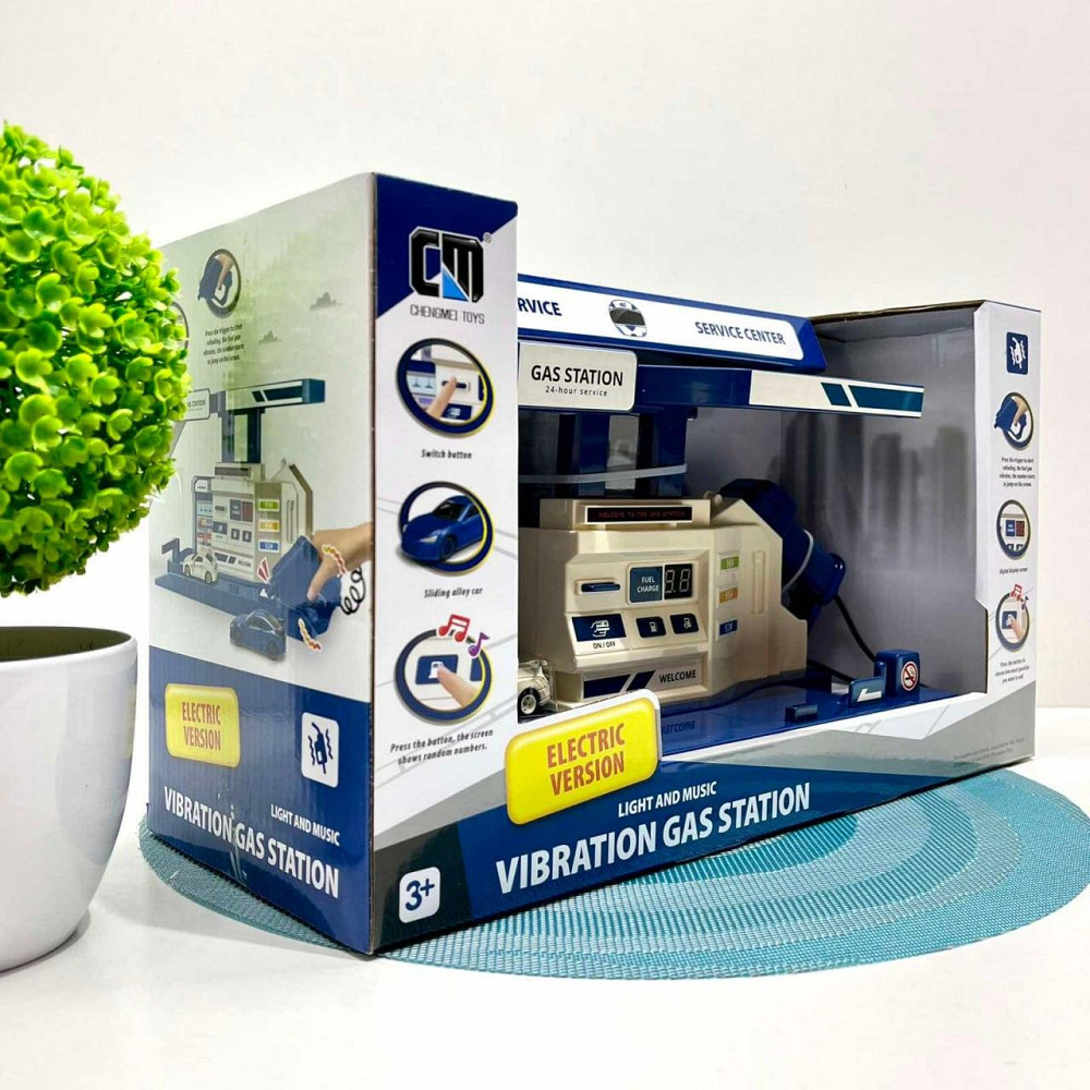 Набір Автозаправка для дітей зі звуком машинка в комплекті Біло-синій (CM559-22M) Чернігів - фото 5