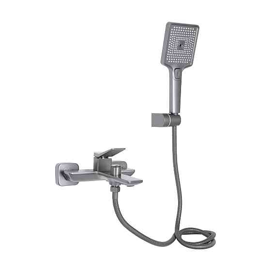 Змішувач для ванни Qtap Presto (з душовим гарнітуром) QTPRE259GRP45584 Graphite Київ