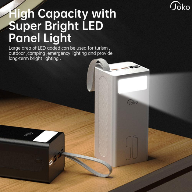 Універсальна зарядна батарея Konfulon Joko J10 50000mAh з 5 портами 22,5W Вінниця - фото 9