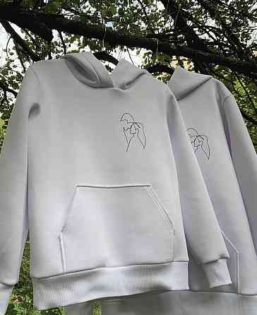 Парні толстовки з АБСТРАКТНИМ ПРИНТОМ з капюшоном і кишенькою для хлопця та дівчини Чернівці