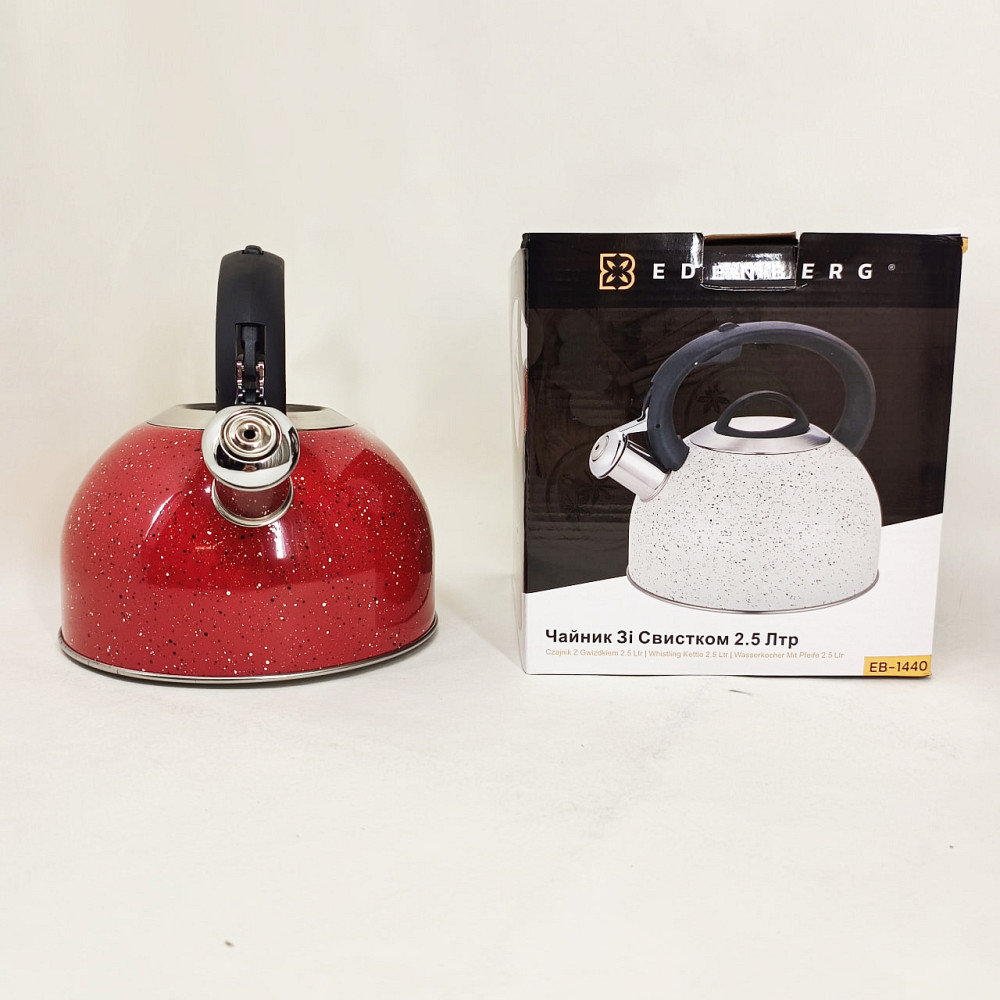 Чайник на плиту зі свистком нержавіюча сталь Edenberg EB-1440 3л, Якісний чайник для газової плити MF-92 Івано-Франківськ - фото 5
