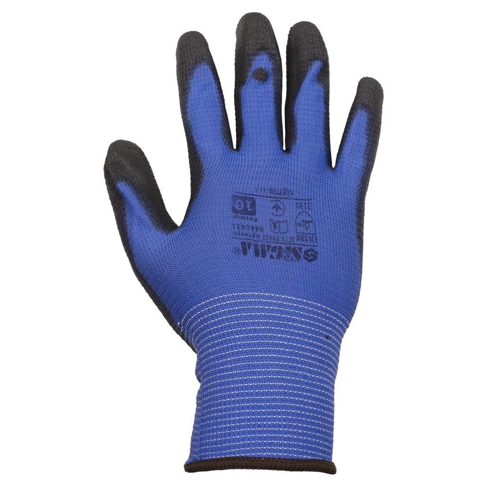 Sigma Перчатки трикотажные с частичным ПУ покрытием р10 (сине-черные манжет) SIGMA (9446431) Киев - изображение 5