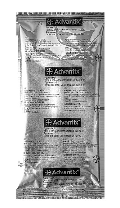 Адвантикс капли для собак весом от 4 до 10 кг (4 пипетки по 1.0 мл) Elanco (срок до 10.2027 г) Винница - изображение 4