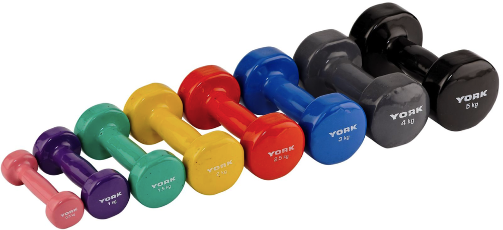 Гантелі для фітнесу вінілові круглі York Fitness 2х3кг синій Киев - изображение 2