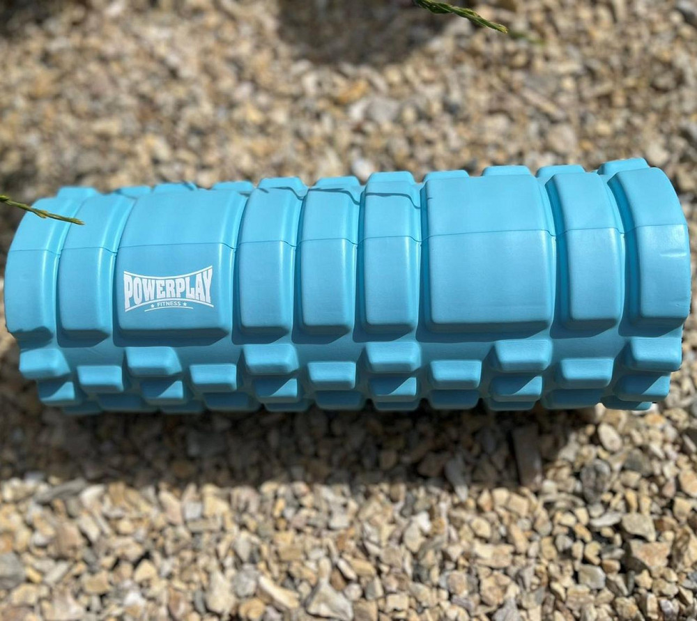 Масажний ролик (роллер) PowerPlay 4025 Massage Roller Синій (33x14см.) Кам'янське - фото 7