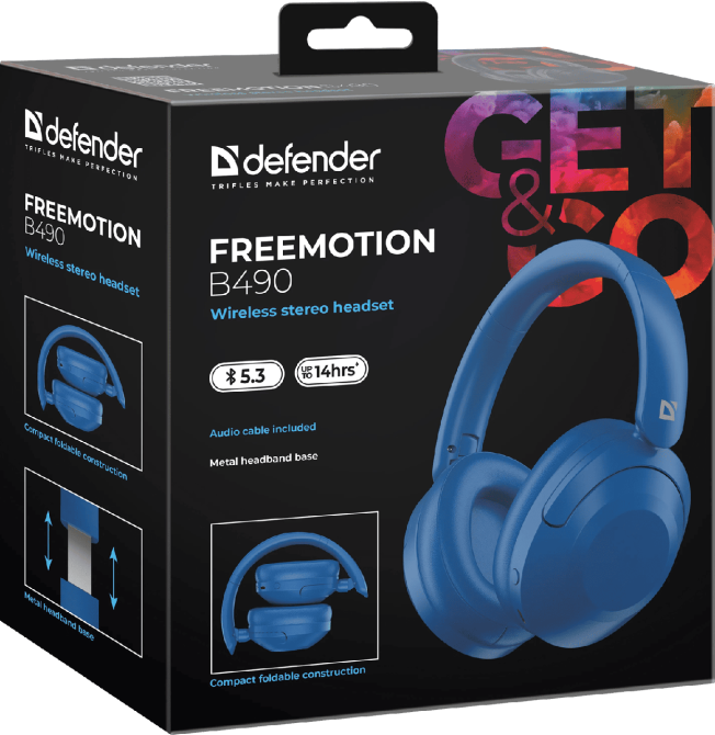 Гарнитура Defender FreeMotion B490 Bluetooth Blue (63490) (7202785) Киев - изображение 6