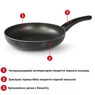 Сковорода Flonal Milano 30 см (GMRPB3042) Винница - изображение 6