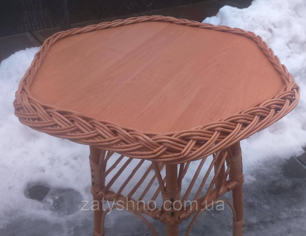 Стіл шестигранний плетений із лози Київ - фото 5