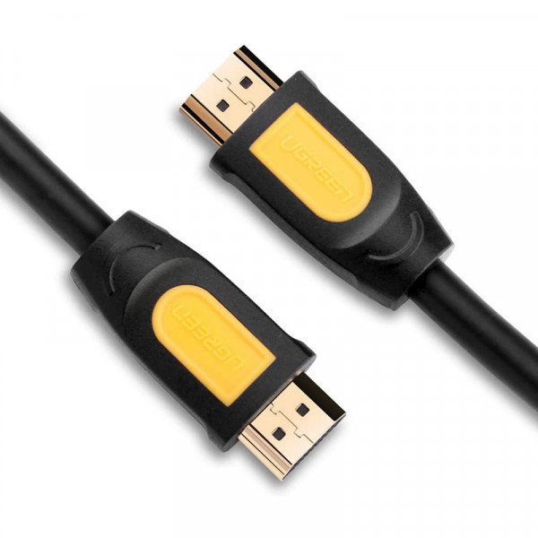 Кабель HDMI M - M, 5.0 м, V1.4 Round Cable 4K, HD101 UGREEN Чорний+Жовтий (10167) Київ - фото 2
