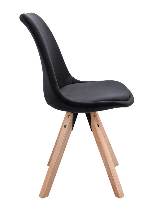 Стілець Saida Jumi у скандинавському стилі з дерев'яними ніжками чорний Київ - фото 7