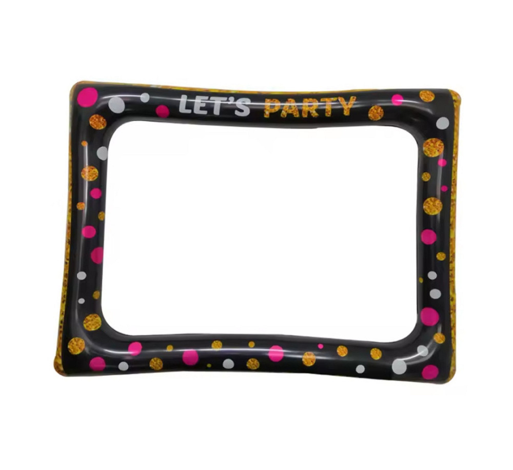 Надувная фоторамка для вечеринки реквизит для селфи декорация к празднику 78 на 65 см чёрная Киев - изображение 7