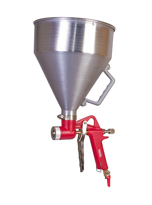 Пневмопістолет для нанесення штукатурки MASTERTOOL ХОПР 3 форсунки Ø 4/6/8 мм ВАЛБ 5000 мл 3-5 бар 81-8769 Коломия - фото 3