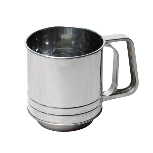 Кухоль-сито для борошна d10см нержавіюча сталь одинарне ситове дно 7783 KAMILLE Житомир - фото 1