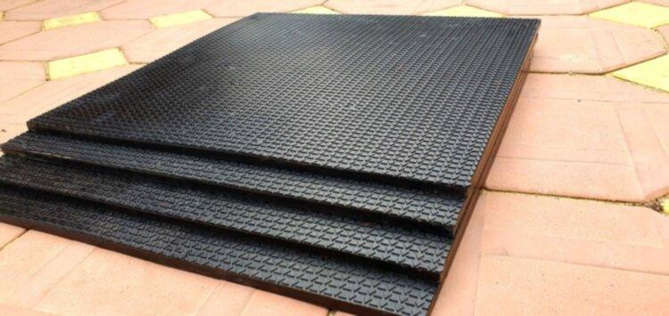 Комплект захисного покриття з резини під лавку штангу гантелі 1х1,5 м Спортивні покриття Київ - фото 2