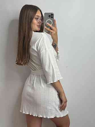 Халат жіночий для дому з трикотажу Молочний M/L Харків