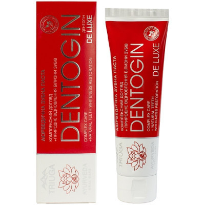 Зубна паста Triuga Dentogin De Luxe Аюрведична Природне відновлення білизни емалі 100 г (4820164641736) Вінниця - фото 1