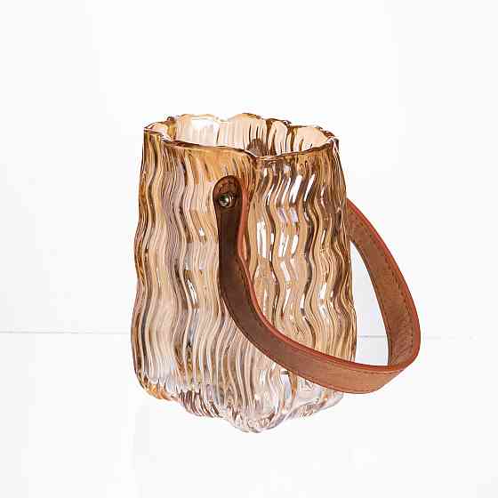 Ваза сумочка з ручкою 12×8.5×16 (см) декоративна Коричневий HP-19-154-1 Коломыя