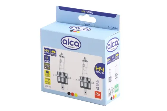 Лампа галогенная 12В  H4/P43t Alca 60/55 +100% (2 шт.) Винница