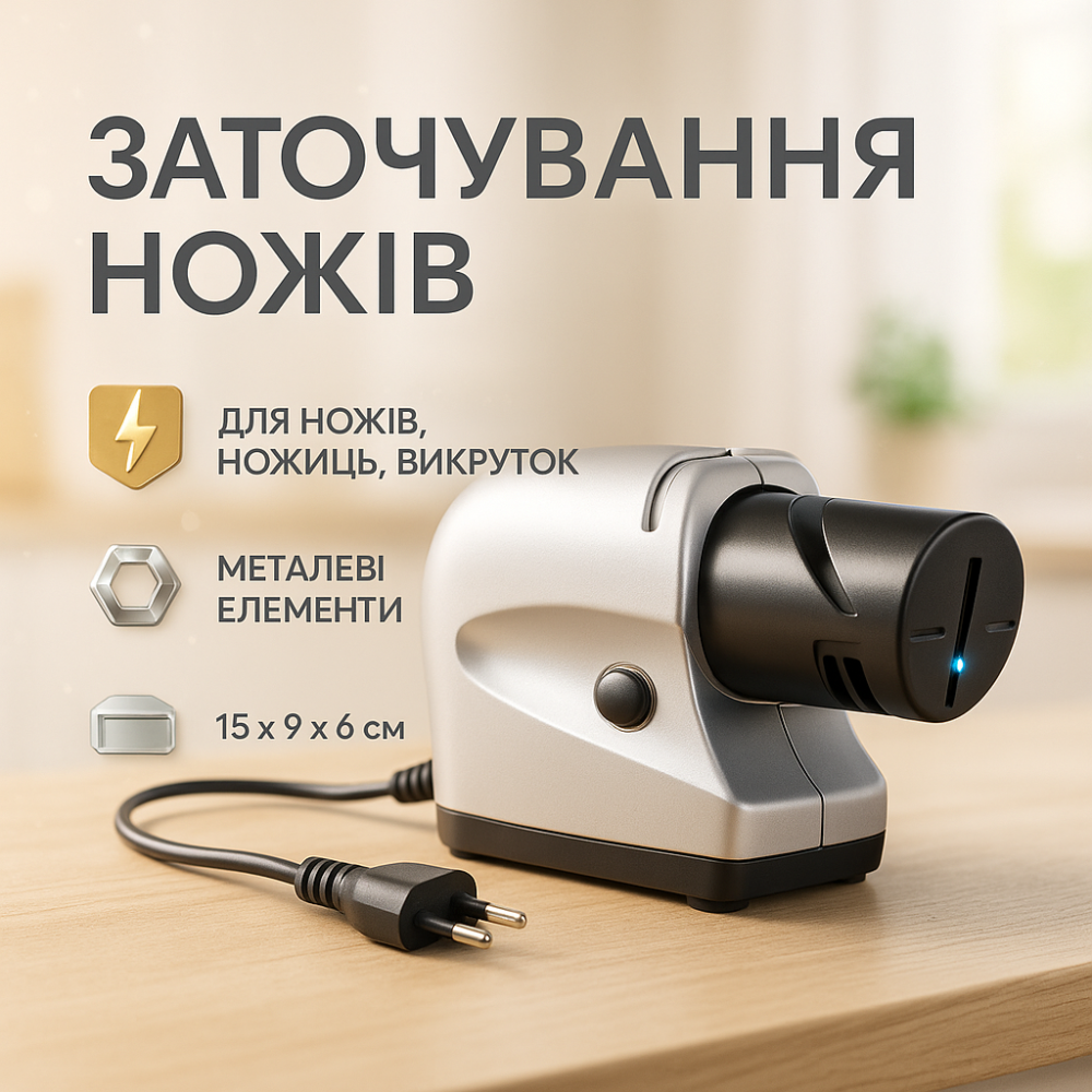 Механическая точилка для ножей ELECTRIC, Правильная заточка ножей Красивая точилка для QE-84 Львов - изображение 20