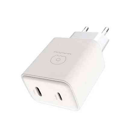 Мережевий зарядний пристрій WUW-C189 PD 20W Charger USB C + USB C white Одеса