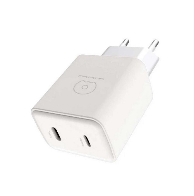 Мережевий зарядний пристрій WUW-C189 PD 20W Charger USB C + USB C white Одеса - фото 1