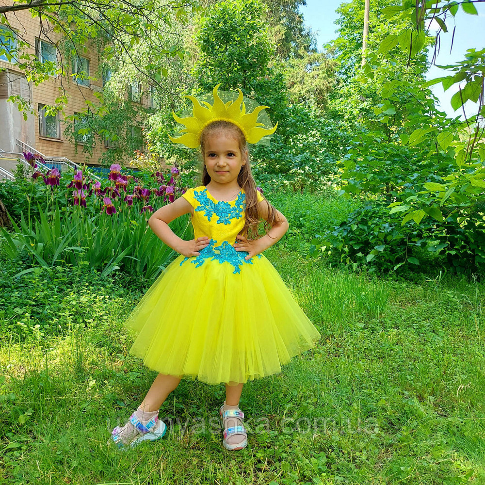 Жовта святкова сукня в патріотичних кольорах Кривой Рог - изображение 1