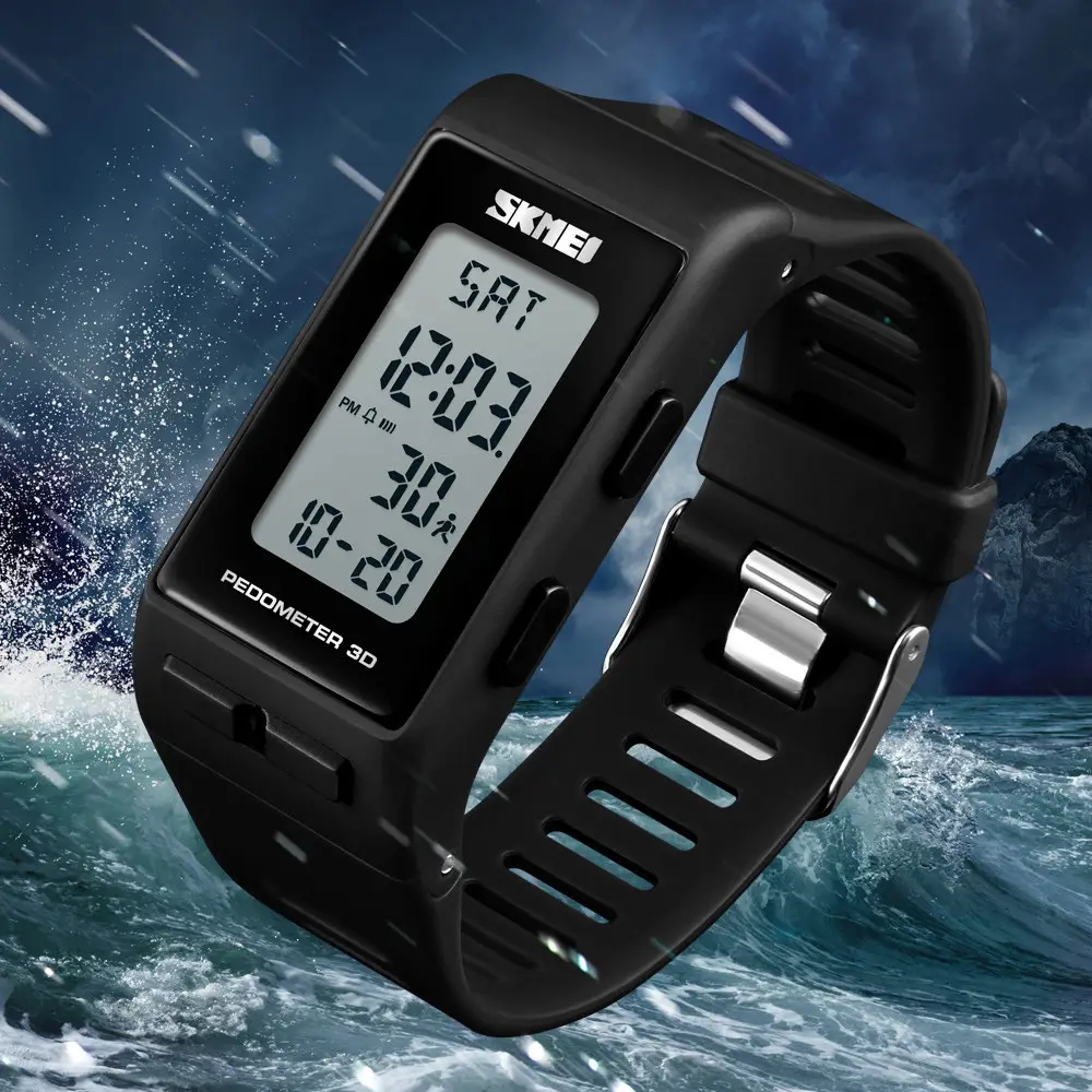 Годинник спортивний Skmei 1363 3D Pedometer Чорний Вінниця - фото 9