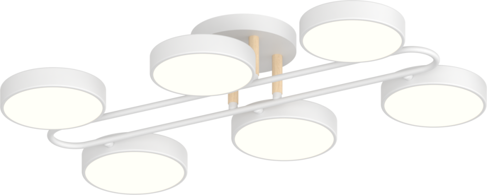 Люстра LED VALESO,108W 3000-6000K, XI3322-6 білий+дерево Коломия - фото 2
