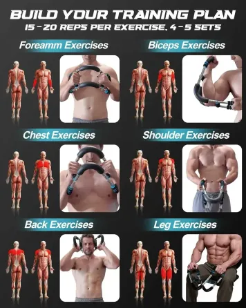 Портативный тренажер для рук Rycid Twister / 3-уровневое сопротивление для всего тела Коломия