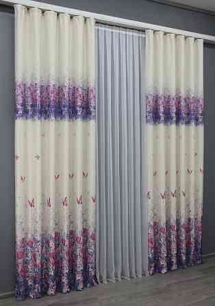 Комплект готовых штор VR-Textil Фотошторы № 1412ш Разноцветный 150х270 см 2 шт (33-0275) Киев