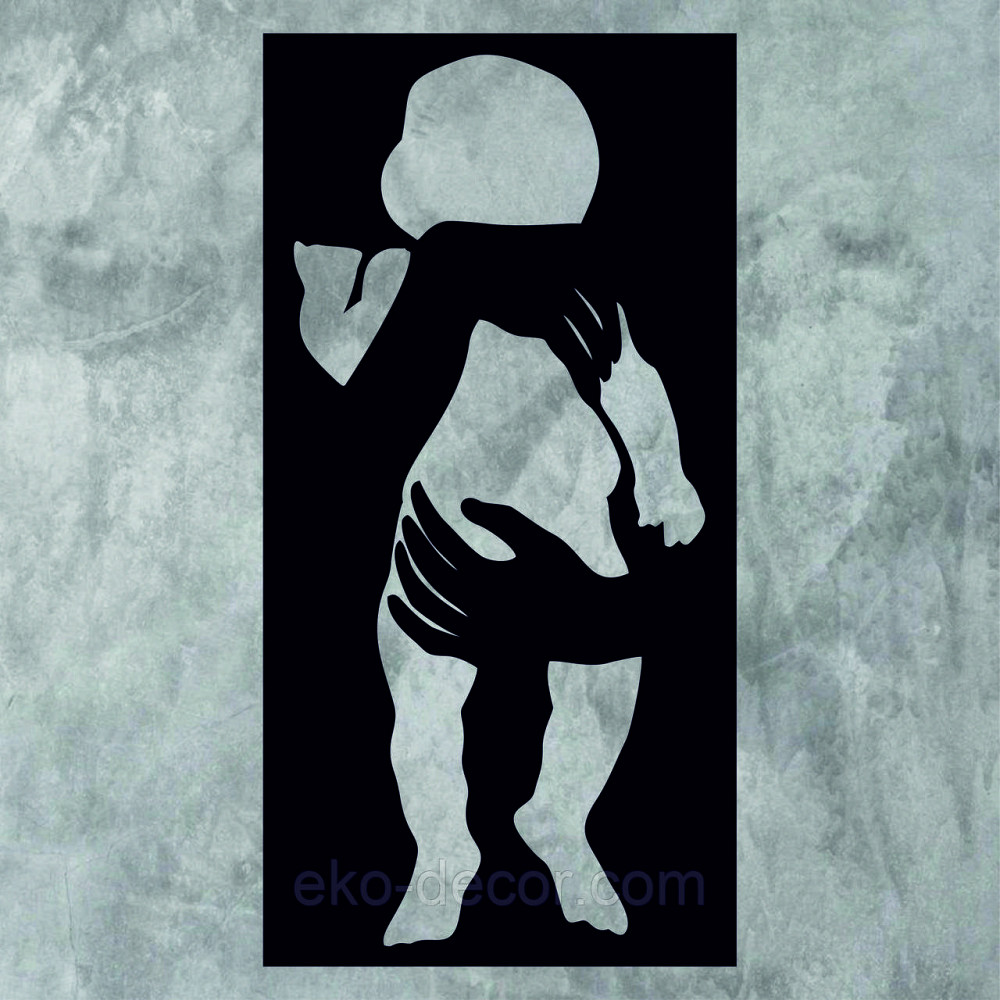 Декоративное настенное Панно «Дитя», Декор на стену 110*55 см, Черный Киев - изображение 7