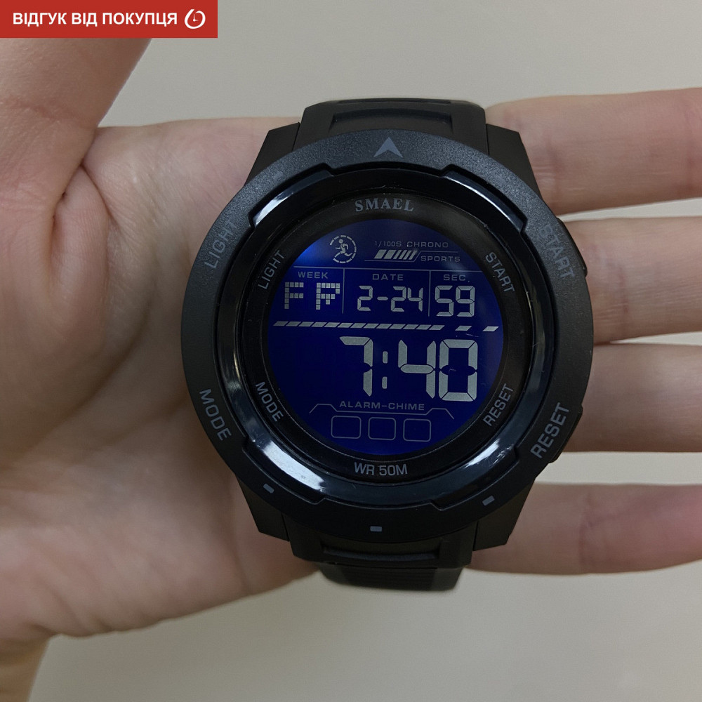Годинник чоловічий тактичні Smael Brutto Pro Чорний Київ - фото 19