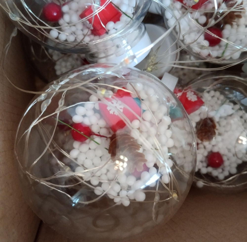 Светодиодная гирлянда бахрома с шарами Xmas Copper Curtain ball lamp ПОДАРОК 3*1,5м Теплый белый Киев - изображение 3