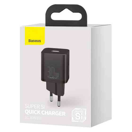 Мережевий зарядний пристрій Baseus Super Si quick charger IC 30W EU Black Київ