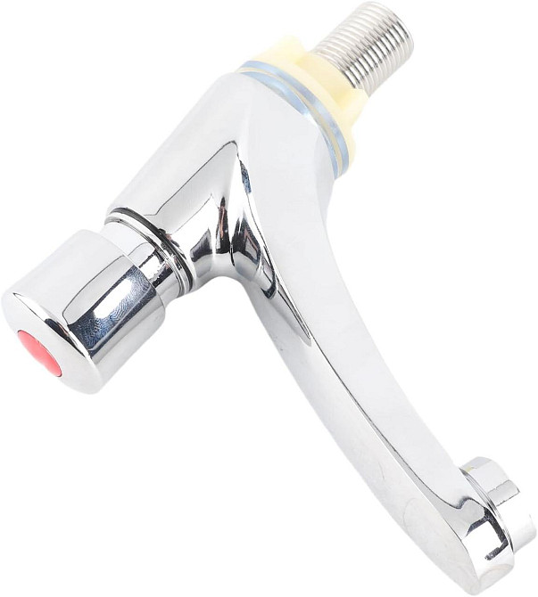 Змішувач для раковини із затримкою часу, автоматичний з таймером авто-закривання для економії води, хромований, латунь Київ - фото 6