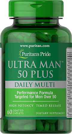 Мультивитаминный комплекс для мужчин старше 50 лет Puritan's Pride Ultra Vita Man™ 50 Plus 60caplets Луцк