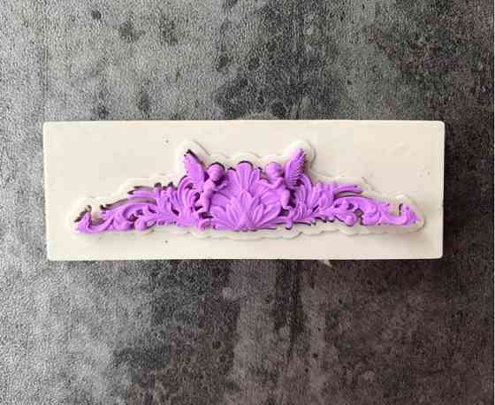 Молд силиконовый Ангелы 79 на 28 мм серый Киев