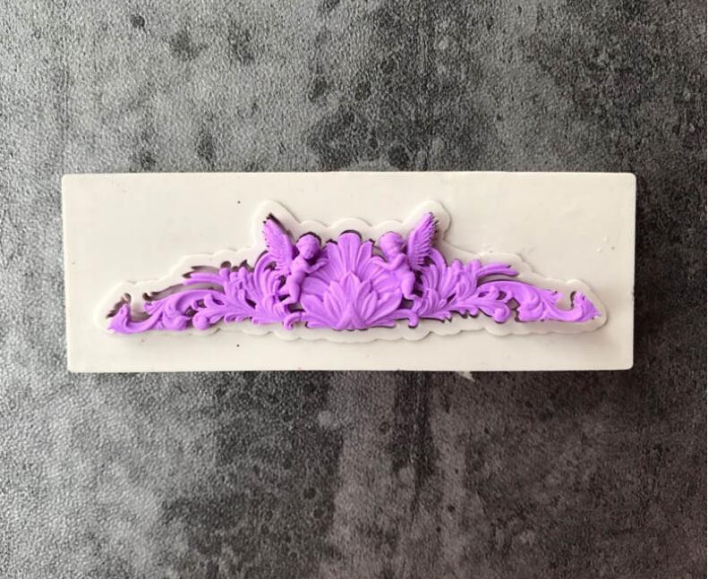 Молд силиконовый Ангелы 79 на 28 мм серый Киев - изображение 3