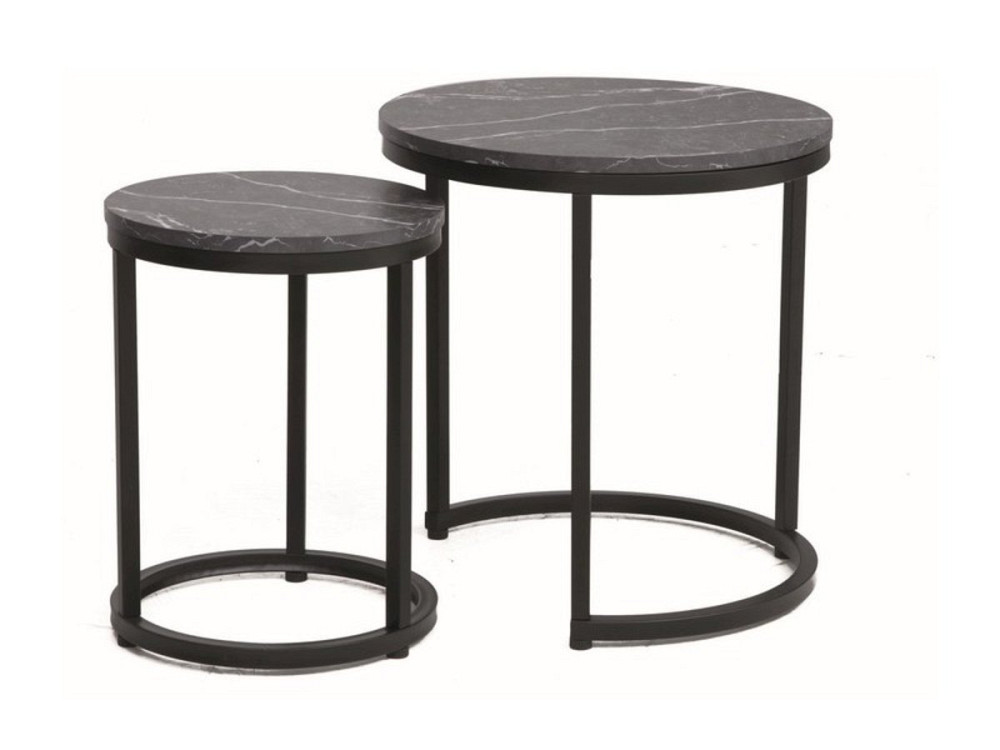 Журнальний столик HOLA чорний ефект мармуру/чорний (комплект) Киев - изображение 1