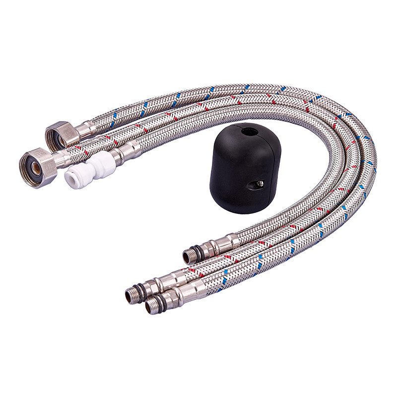 Змішувач для кухні Zerix LUX-024 під осмос з висувною лійкою (нерж. сталь) (ZX5555) Чернівці - фото 6