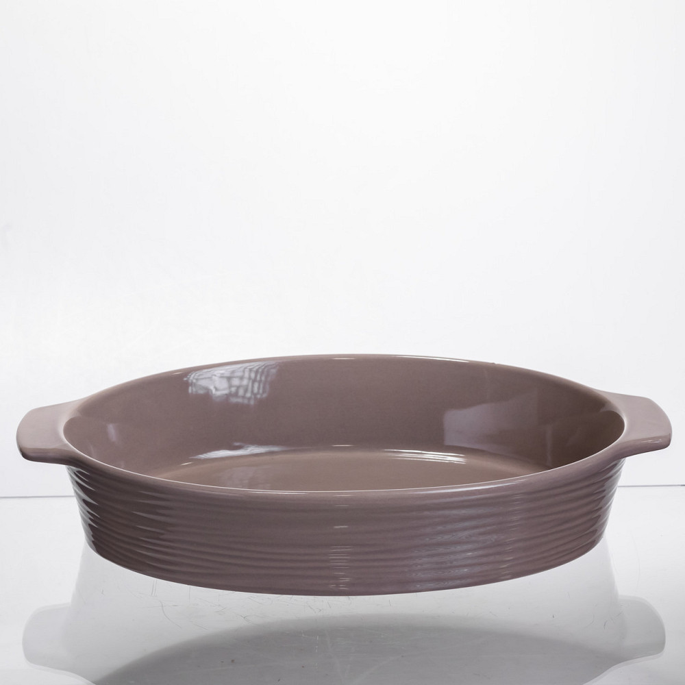 Yiwu Форма для запікання овальна 36×22.5×7 (см) форма для духовки 2 літри Бежевий S1286 Коломия - фото 3