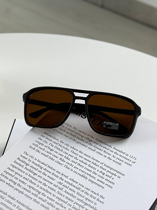Чоловічі сонцезахисні окуляри Porsche Design з пластиковою оправою на середнє обличчя Київ - фото 9