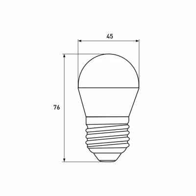 Лампочка Eurolamp LED G45 5W 530 Lm E27 4000K deco 2шт (MLP-LED-G45-05274(Amber)) Винница